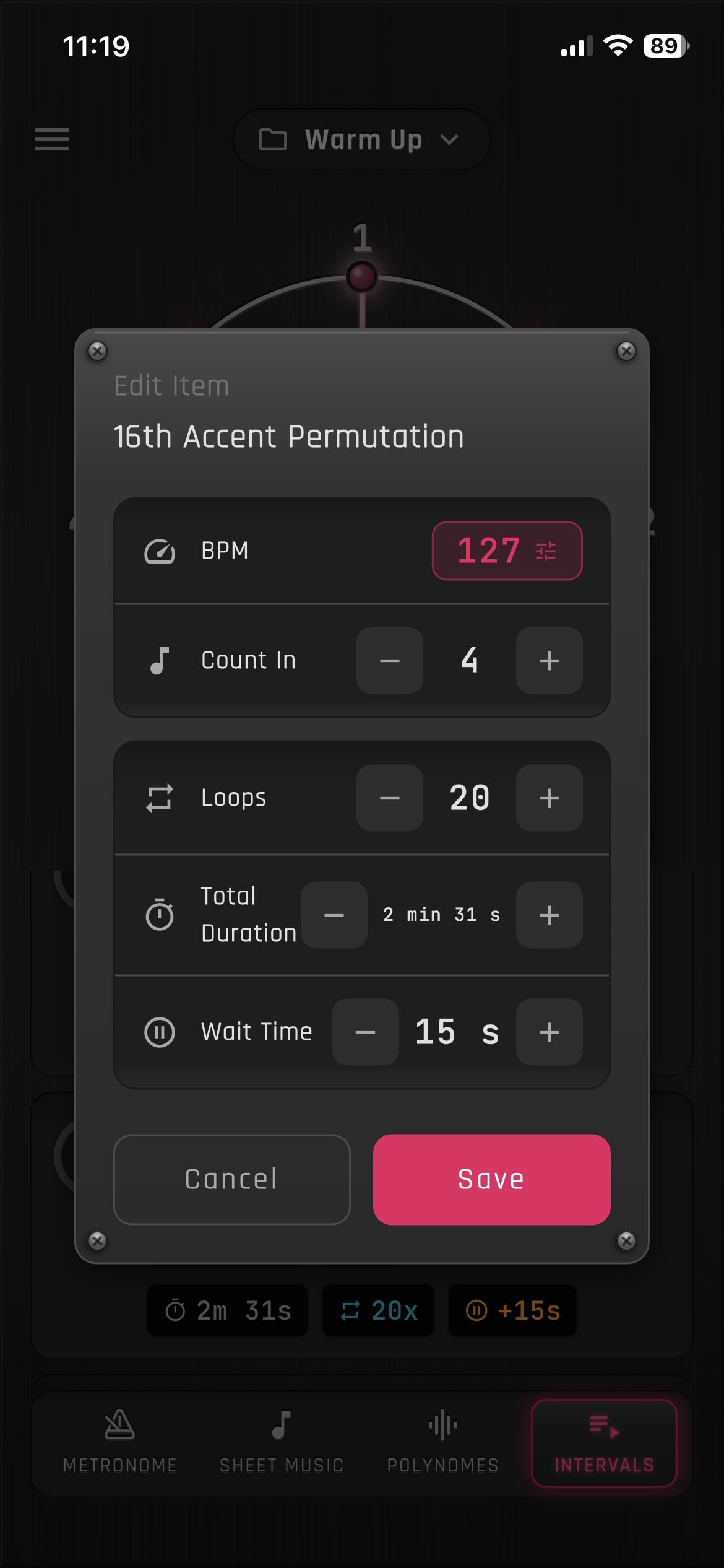 Intervaller module preview